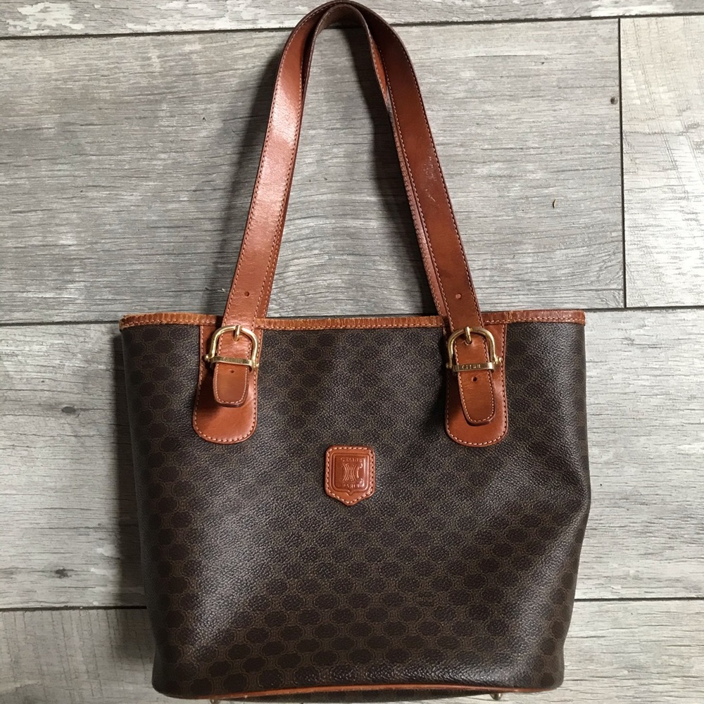 CÉLINE Vintage Macadam Bucket Bag